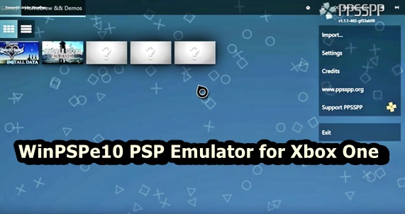 WinPSPe10 PSP Emulator for Xbox One